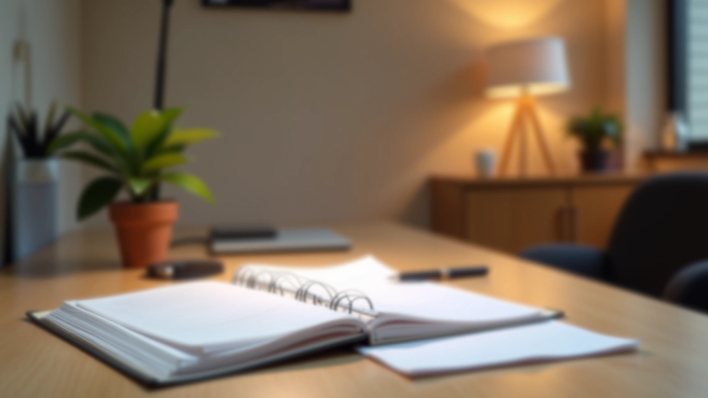 Handwritten notes and checklist next to organized binder with family information