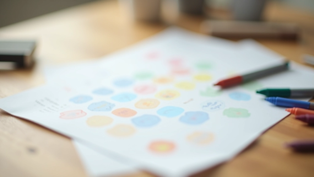 Close-up of color markers and calendar with different colored entries for each family member