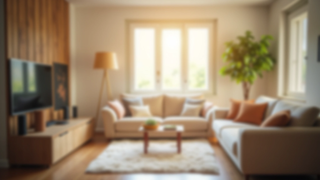 Accessible home setup with clear pathways, comfortable seating options, and helpful navigation aids for elderly family members