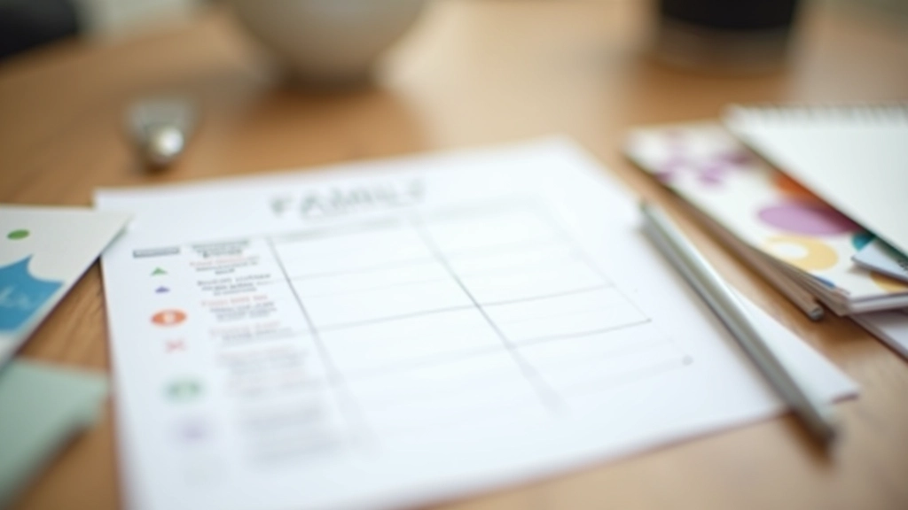 Family event planning checklist and coordination spreadsheet with timeline and color-coded sections